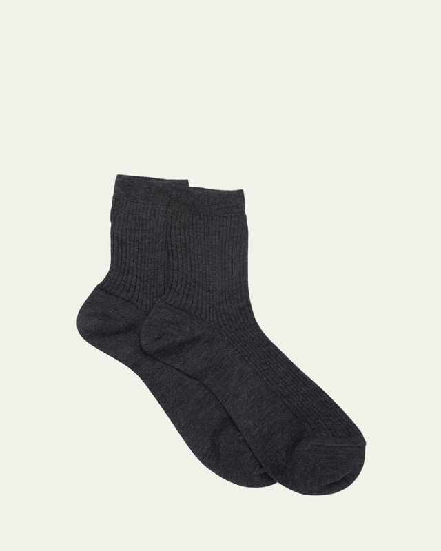 English Ribbed Cashmere Socks